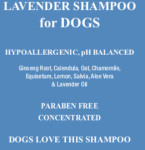 Lavender Shampoo for Dogs with 100% pure Lavender